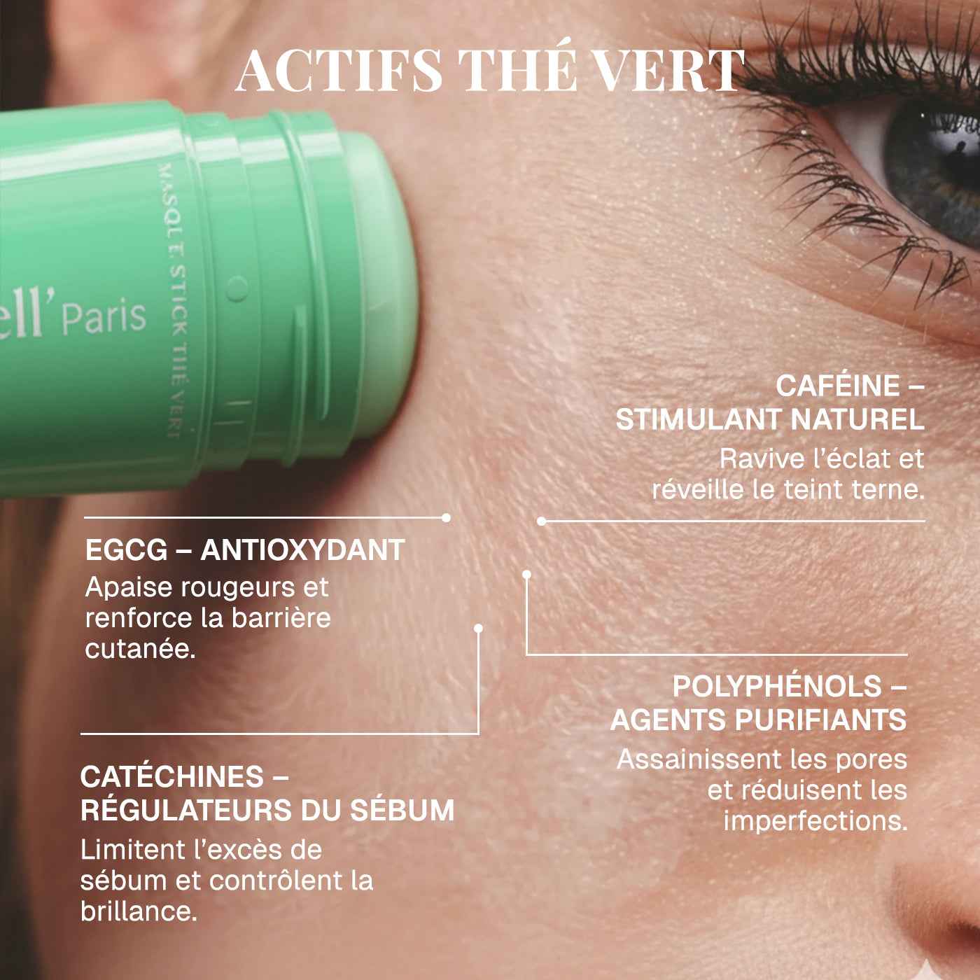 Masque stick Anti-Rougeurs au Thé Vert